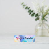 カラーシフトホログラフィックミニ名刺 スキニー名刺 (スタンド正面)