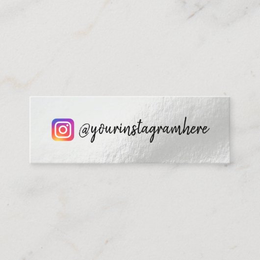 カラーシフトホログラフィックミニ名刺 スキニー名刺 (正面)