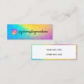 カラーシフトホログラフィックミニ名刺 スキニー名刺 (正面/裏面)