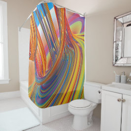 カラーシャワーカーテンの滝 シャワーカーテン