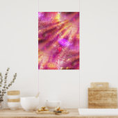 カラーシームレスな背景（紫、ピンク） ポスター (キッチン)