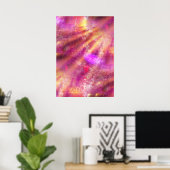 カラーシームレスな背景（紫、ピンク） ポスター (ホームオフィス)