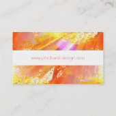 カラーシームレスアート背景黄色、オレンジ色 名刺 (裏面)