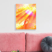 カラーシームレスアート背景（黄色、オレンジ） キャンバスプリント (インサイチュ (リビング))
