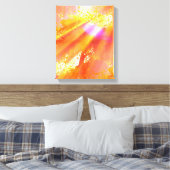 カラーシームレスアート背景（黄色、オレンジ） キャンバスプリント (インサイチュ (寝室))