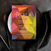 カラージオメトリックモダンガラ招待状 招待状