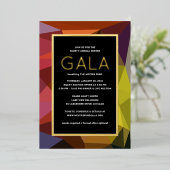 カラージオメトリックモダンガラ招待状 箔招待状 (立ち正面)