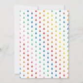 カラージョイモダンホリストライプのーフォトカード 招待状 (裏面)