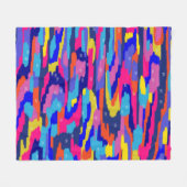 カラージングブック抽象芸術 フリースブランケット (正面(横))