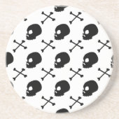 カラースカルとクロスボーンのパターンを選択 コースター (正面)