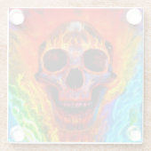 カラースカル ガラスコースター (裏面)