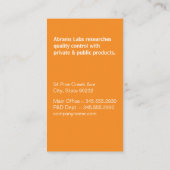 カラースクエアモノグラム（オレンジ） 名刺 (裏面)