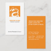 カラースクエアモノグラム（オレンジ） 名刺 (正面/裏面)