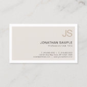 カラースタイリッシュクモダン・クリーン・モノグラム・プレーントレンディー 名刺 (裏面)