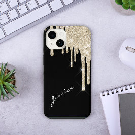 カラースタースパークルシルバーグリッタードリップ Case-Mate iPhone 14ケース