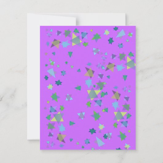 カラースターズバーバルミツワー返信カード 出欠カード (裏面)