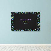 カラースターバーバルミツワーサインインボード キャンバスプリント (インサイチュ (ウッドフロア))