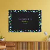 カラースターバーバルミツワーサインインボード キャンバスプリント (インサイチュ (リビング))