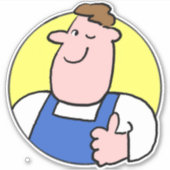 カラーステッカーの手書き画像 シール (正面)