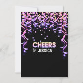 カラーストモダンリーマー紙吹雪誕生パーティー 招待状 (裏面)