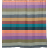 カラーストライプカラフルパステル シャワーカーテン (正面)