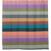 カラーストライプカラフルパステル シャワーカーテン (正面)