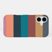 カラーストライプカラフルパステル iPhone 16ケース (裏面横)