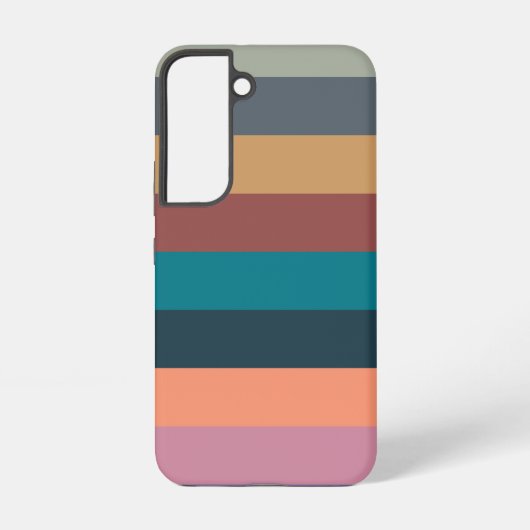 カラーストライプカラフルパステル SAMSUNG GALAXYケース (裏面)