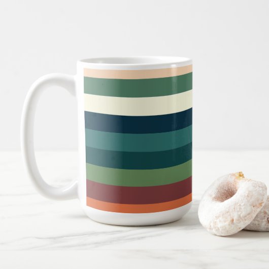 カラーストライプス コーヒーマグカップ (ドーナツ)