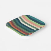 カラーストライプパーティー ペーパープレート (傾斜あり)