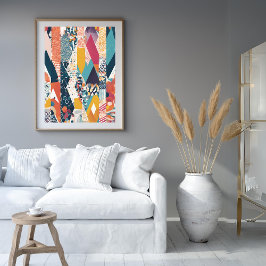 カラーストライププリントポスター ポスター