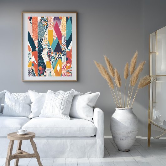 カラーストライププリントポスター ポスター