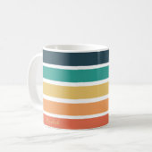 カラーストライプ コーヒーマグカップ (正面左)