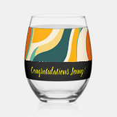 カラーストリーム ステムなしワイングラス (裏面)