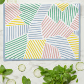 カラーストロークを使用した鮮やか形状パターンの再構築 キッチンタオル (折り畳み)