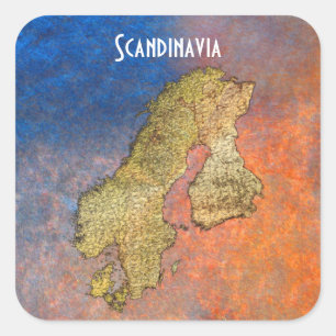 カラーストーンBGスタンプに関するSCANDINAVIAの地図 スクエアシール