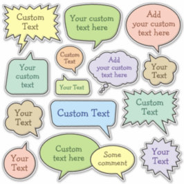 カラースピーチバブルステッカーセット シール