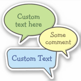 カラースピーチバブルステッカー シール