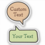 カラースピーチバブルステッカー シール (正面)