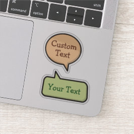 カラースピーチバブルステッカー シール