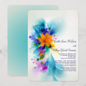 カラースプラッシュの招待状 招待状 (正面/裏面)