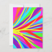 カラースプラッシュはっきりしたバースデーパーティ招待状 招待状 (裏面)