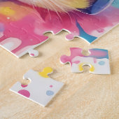 カラースプラッシュウォーターカラーキャット ジグソーパズル (側面)