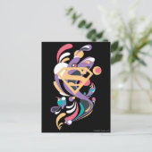 カラースプラッシュオレンジ ポストカード (スタンド正面)