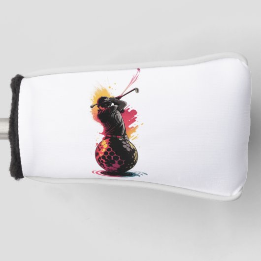 カラースプラッシュゴルフヘッドカバー – 保スタイリッシュ護 ゴルフヘッドカバー (正面)