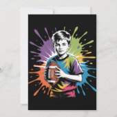 カラースプラッシュサッカー誕生日パーティー 招待状 (裏面)