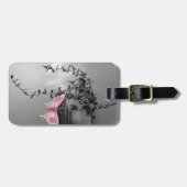 カラースプラッシュバタフライ静物写真 ラゲッジタグ (正面横)