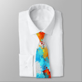 カラースプラッシュパターンCC01 LグレーBG ネクタイ (タイ)