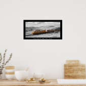 カラースプラッシュ写真 – アウトバック貨物列車 ポスター (キッチン)