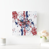 カラースプラッシュ壁時計 スクエア壁時計 (ホーム)